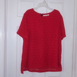 💜Womens double layer short sleeve blouse.